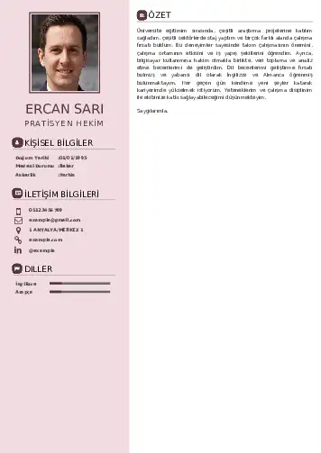 Pratisyen Hekim Cv Örnekleri cv indir